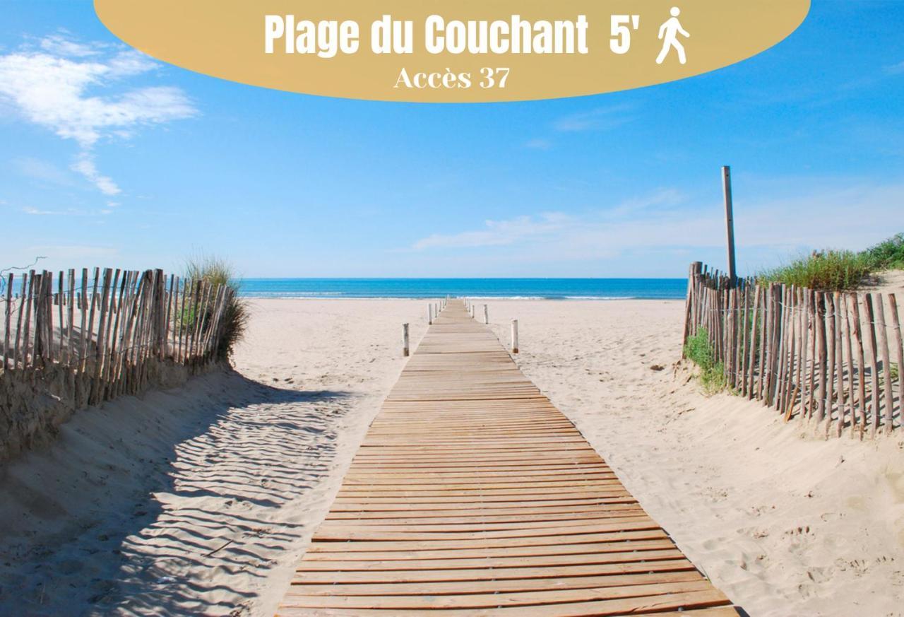NEW - Studio cosy - Plages à 5min - Parking privé - WIFI - Commerces au pied du bâtiment La Grande-Motte Exterior foto